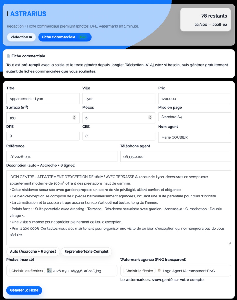 Agent IA ASTRARIUS capture d’écran 2026 02 17 à 11.23.36